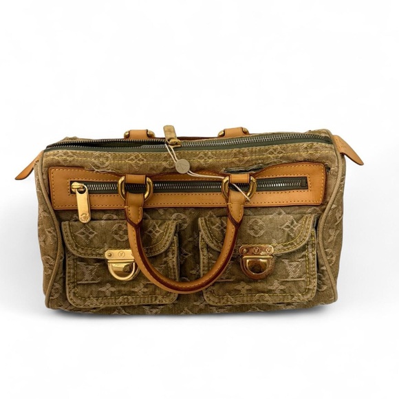 Vintage Louis Vuitton green denim neo speedy bag - Picture 1 of 11